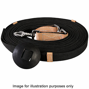 Flat-Cotton-Web-Lunge-Line-Bolt-Snap-Rubber-Stop-horse